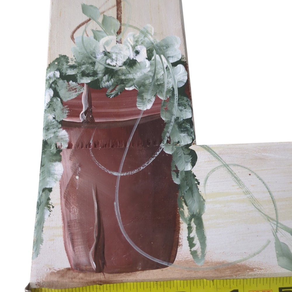 Floral Decorated Mirror with Green and Brown Accents - Picture 6 of 6